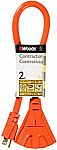 Woods 2-FT 12/3 Outdoor Multi-Outlet Extension Cord $6.70