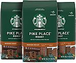 3-Ct Starbucks Pike Place Roast 18 Oz Ground Coffee $17.58