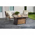 Hampton BSummerfield 44" x 24.5" Square Steel Propane Fire Pit $229