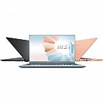 MSI Modern 14 B11MO-608 14" Rugged FHD Laptop (i7-1165G7 8GB 512GB Beige) $649