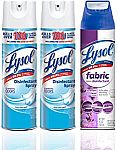 2-Ct 19-oz Lysol Disinfectant Spray + 15-oz Fabric Disinfectant $9.90