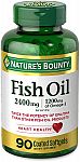 90-Count Nature's Bounty Fish Oil Softgels (2400 Mg) $7.59