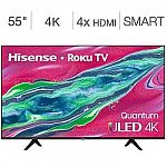 Hisense 55" U6GR5 4K ULED Roku TV $399.99