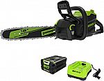 Greenworks Pro 80V 16" Brushless Cordless Chainsaw, 2.5Ah Battery and Charger $245 and more