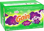 240-Count Gain Dryer Sheets (Moonlight Breeze) $6.85