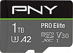 1TB PNY PRO Elite Class 10 microSDXC Flash Memory Card $127.99