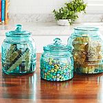 3-Pc The Pioneer Woman Cassie Glass Canister Set $9.98