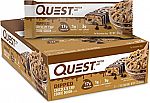 12-Count Quest Nutrition Dipped Chocolate Chip Cookie Dough Protein Bars $9.61