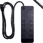 GE UltraPro 8-FT 8-Outlet Surge Protector (2160 Joules) $15