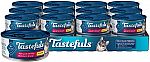24-cans Blue Buffalo Tastefuls Natural Flaked Wet Cat Food, Fish & Shrimp Entree (5.5-oz) $14 (or $9)
