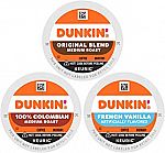 60-pods Dunkin' Best Sellers Coffee Variety Pack $26