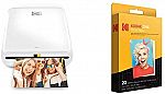 Kodak Step Wireless Mobile Photo Mini Printer & 2"x3" Premium Zink Photo Paper (20 Sheets) $69.98