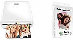 Kodak Step Wireless Mobile Photo Mini Printer & 2"x3" Premium Instant Photo Paper (30 Pack) $74.98