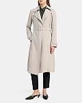 Theory Relaxed Trench Coat in Crepe $187 (70% Off)
