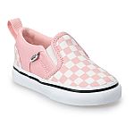 Vans Asher V Kids' Pink Checkered Shoes $22.49