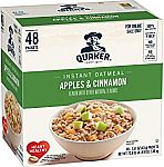 48-Count Quaker Instant Oatmeal (Apples and Cinnamon) $8.85