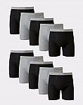 10-Pack Hanes Boxer Briefs Men's Tagless Comfort Flex Waistband $14 and more