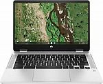 HP 14b-cb0013dx 14" 2-In-1  FHD Chromebook Laptop (N4500 4GB 32GB Silver) $189