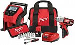 Milwaukee M12 3/8 in. Impact Wrench and Inflator Combo Kit $149 (47% Off)