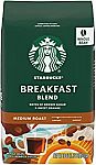 18-Oz Starbucks Medium Roast Whole Bean Coffee $6