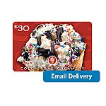 Cold Stone Creamery $30 eGift Card $20.78