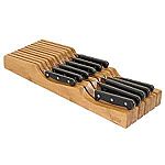 Oceanstar In-Drawer Bamboo Knife Organizer $13.33