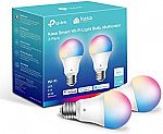 2-Pk TP-Link Kasa Smart A19 800 Lumens Dimmable Bulbs $17.50 and more