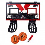 ESPN 2-Player 23" Foldable Bounce Back Over the Door Electronic Scoring Basketball Game $27