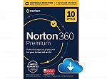 Norton 360 Premium (10-Device) (1-Year Subscription with Auto Renewal) $24.99