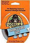 Gorilla Double-Sided Tape (1.41" x 8 yd, Gray) $3.60