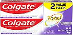2-Pack 4.8-oz Colgate Total Gum Protection Toothpaste (Mint) $3.33