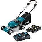 Makita 18" 18-Vt X2 (36-Volt) LXT Li-Ion Cordless Lawn Mower w/ 4X 4.0Ah Batteries $399
