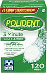 120 count Polident 3-Minute Antibacterial Denture Cleanser - Mint $3.67