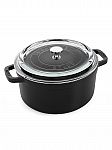 Staub 4-Qt Cast Iron Round Cocotte with Glass Lid $99