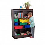 KidKraft Wooden Wall Storage Unit w/ 8 Plastic Bins & 13 Compartments $118 (Was $252)