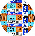 Southwire 100' 10/3 with ground Romex brand SIMpull residential indoor electrical wire $103.39