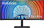 Samsung High Resolution S65UA LS34A650UXNXGO 34" WQHD Curved HDR10 USB-CMonitor $300 (orig. $700)