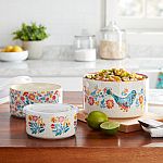 6-Pc The Pioneer Woman Ceramic Nesting Bowl Set $15 and more