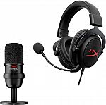 HyperX Streamer Pack: SoloCast USB Mic + Cloud Core Wired 7.1 Headset $49.99