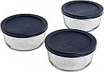 3-Ct Anchor Hocking 2-Cup Round Glass Food Storage Containers $6.34