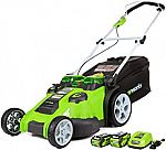 Greenworks 40V 20" Cordless Lawn Mower W/ 4.0 AH & 2.0 AH Battery $260