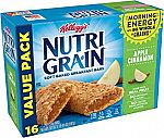 16 count Kellogg's Nutri-Grain Soft Baked Breakfast Bars (1.3 Oz) $4