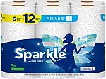6 Double Rolls Sparkle Pick-A-Size Paper Towels $6.76