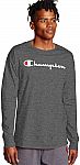 Champion Men's Classic Long Sleeve Tee (Granite Heather) $10