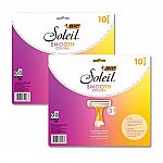 3-Blade BIC Women's Soleil Smooth Colors Disposable Razors 20-Ct $10.40, 10-Ct $5.60