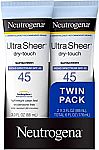 4-Pk 3 Oz Neutrogena Ultra Sheer Sunscreen Lotion $19 and more