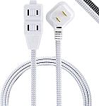 GE 6-Ft Designer Braided Extension Cord 3-Outlets Power Strip $5