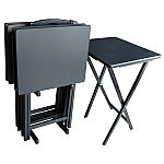 5pc TV Tray Set Wood $27.50 YMMV