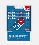 3-pk $15 Domino's Pizza Gift Card ($45 total) $35.99