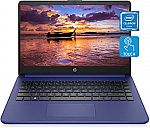 HP 14" 14-dq0050nr HD Touch Laptop (N4020 4GB 64GB Blue) $189.99